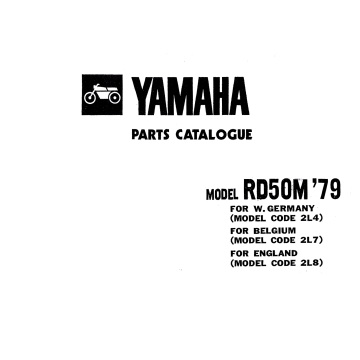 Yamaha RD 50 M / Typ 2L4 (>1977) - Parts Catalogue