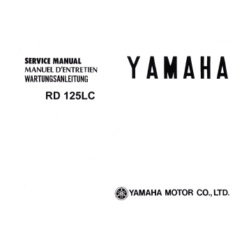 Yamaha RD 125 LC (>1982) - Werkstatthandbuch