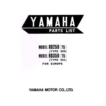 Yamaha RD 250/350 (522/521) (>1975) - Parts List