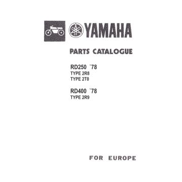 Yamaha RD 250/400 (2R8/2T0/2R9) (>1978) - Ersatzteilkatalog