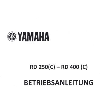 Yamaha RD 250(C) / 400(C) - Betriebsanleitung