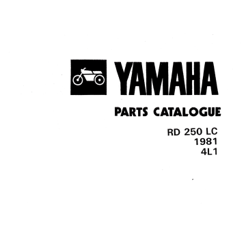 Yamaha RD 250 LC (>1981) - Parts Catalogue