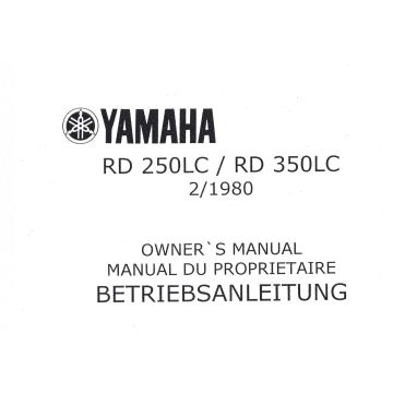Yamaha RD 250/350 LC (>1980) - Betriebsanleitung