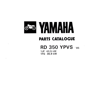 Yamaha RD 350 LC YPVS (bis 1985) - Ersatzteilkatalog/Microfilmrückvergrößerung