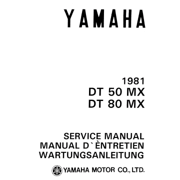 Yamaha DT 50/80 MX (>1981) - Werkstatthandbuch