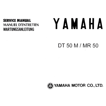 Yamaha DT 50 M / MR 50 (78>) - Wartungsanleitung