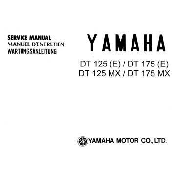 Yamaha DT 125 (E-MX) / DT 175 (E-MX) (ab 1978) - Wartungsanleitung