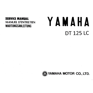 Yamaha DT 125 LC (10V) (>1982) - Werkstatthandbuch