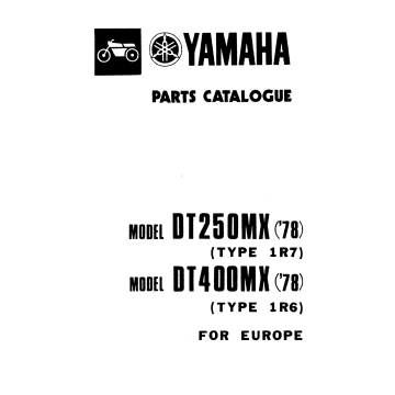 Yamaha DT 250-400 (MX) Typ 1R7-1R6 (>1978) - Parts Catalogue