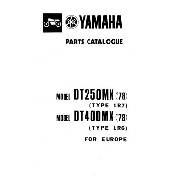 Yamaha DT 250 (MX) (>1980) - Parts Catalogue