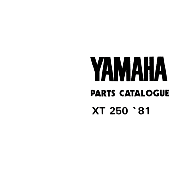 Yamaha XT 250 (>1981) - Parts Catalogue