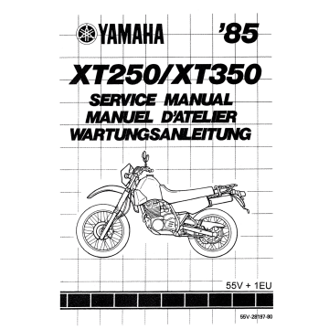 Yamaha XT 250/350 Typen 55V und 1EU (>1985) - Werkstatthandbuch
