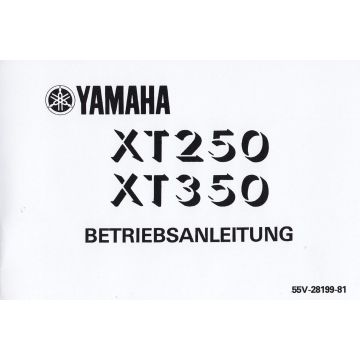 Yamaha XT 250/350 (>1985) - Betriebsanleitung
