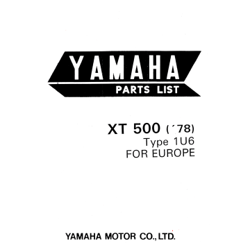 Yamaha XT 500 (>1978) - Ersatzteilkatalog