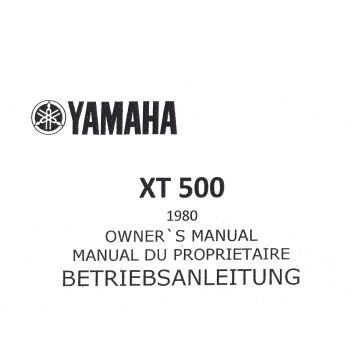 Yamaha XT 500 (>1980) - Betriebsanleitung