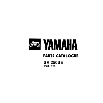 Yamaha SR 250 SE - Parts Catalogue