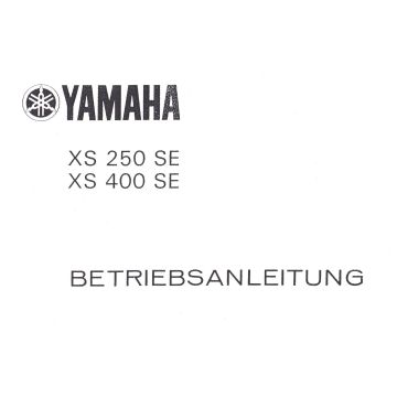 Yamaha XS 250SE/400SE - Betriebsanleitung