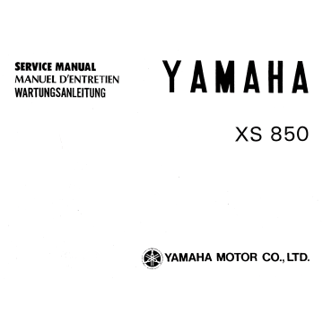 Yamaha XS 850 (>1980) - Werkstatthandbuch