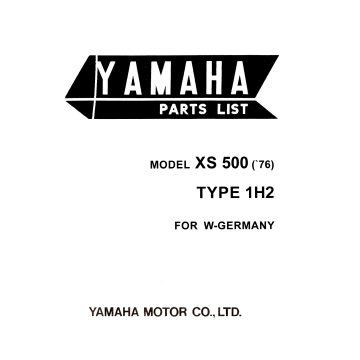 Yamaha XS 500 (>1978) - Parts List