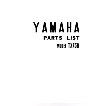 YamahaTX 750 - Parts List