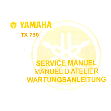 Yamaha TX 750 - Wartungsanleitung