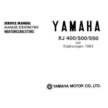 Yamaha XJ 400/500/550 (>1981) - Werkstatthandbuch & Ergänzung (>1983)