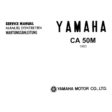 Yamaha CA 50M (>1983) - Werkstatthandbuch
