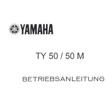 Yamaha TY 50/50M (>1978) - Betriebsanleitung