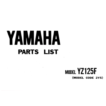 Yamaha YZ 125 F (Typ 2Y5) (>1978) - Parts List