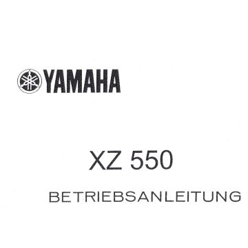 Yamaha XZ 550 (>1981) - Betriebsanleitung