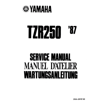 Yamaha TZR 250 (Typ 2MA) (>1987) - Werkstatthandbuch