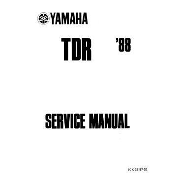 Yamaha TDR 250/240 (typ 3CK, 3CL) (88>) - Service Manual