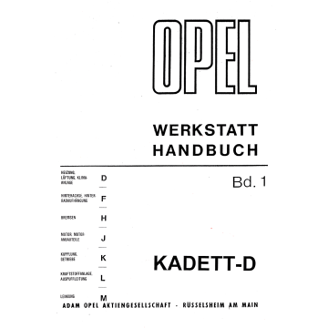 Opel Kadett D (>1983) - 2-bändiges Wertstatthandbuch