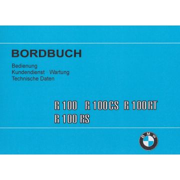 BMW R 100, R 100CS, R 100RT, R 100RS (76-84) - Bordbuch