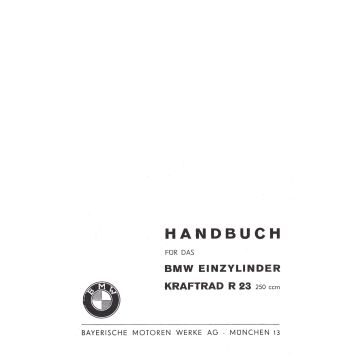 BMW R 23 - Betriebsanleitung
