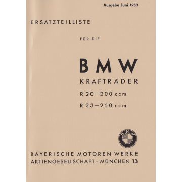 BMW R 20 / R 23 - Ersatzteilkatalog