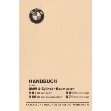 BMW R 51 / 61 / 66 / 71 (38>) - Betriebsanleitung