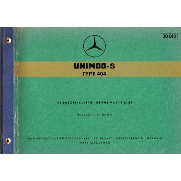 Unimog-S  (1960) Ersatzteilliste Ausgabe C