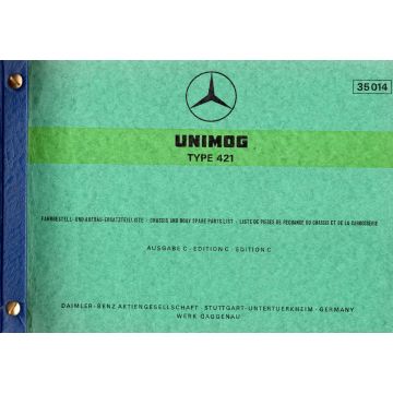 Unimog 421 (1971) Fahrgestell und Aufbau Ersatzteilliste