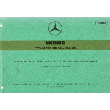 Unimog M 180 (1971) Ersatzteilliste Ausgabe B