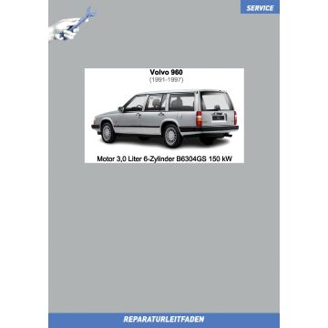 Volvo 960 (1991-1997) Reparaturleitfaden Motor 3,0 Liter B6304GS 150 kW