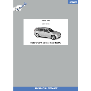 Volvo V70 (2008-2016) Reparaturleitfaden Motor 2,0 L Diesel 100 kW D4204T