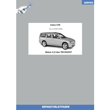 Volvo V70 (00-08) Reparaturleitfaden Motor 2,5 Liter TDI D5252T