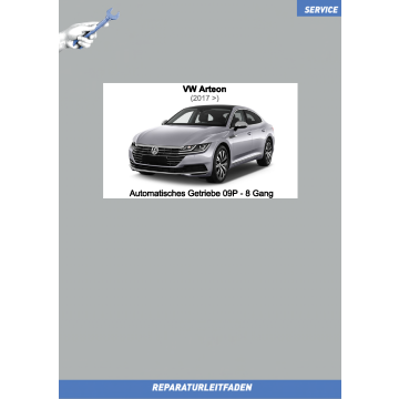 VW Arteon (17 ➤) Reparaturleitfaden 8 Gang Automatik Getriebe 09P