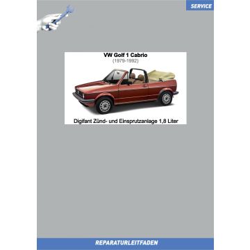 VW Golf 1 Cabrio (79-92) Reparaturleitfaden Digifant Zünd- und Einspritzanlage 1,8 Liter