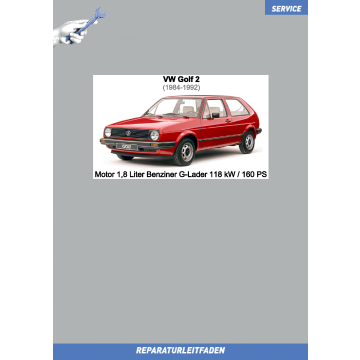 VW Golf 2 1984-1992 Reparaturleitfaden Motor 1,8 Liter Benziner G-Lader 160 PS