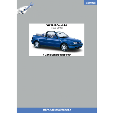 VW Golf Cabrio (93-02) Reparaturleitfaden 4 Gang-Schaltgetriebe 084