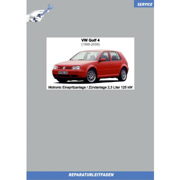 VW Golf 4 (97-06) Reparaturleitfaden Motronic Einspritzanlage / Zündanlage 2,3 Liter 125kW