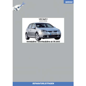 VW Golf 5 (03-08) Stromlaufplänen / Schaltpläne komplett ab 03.2009