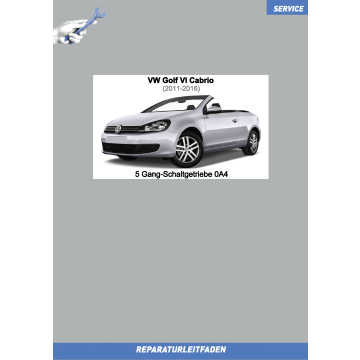 VW Golf 6 Cabrio (11-16) Reparaturleitfaden 5 Gang-Schaltgetriebe 0A4 